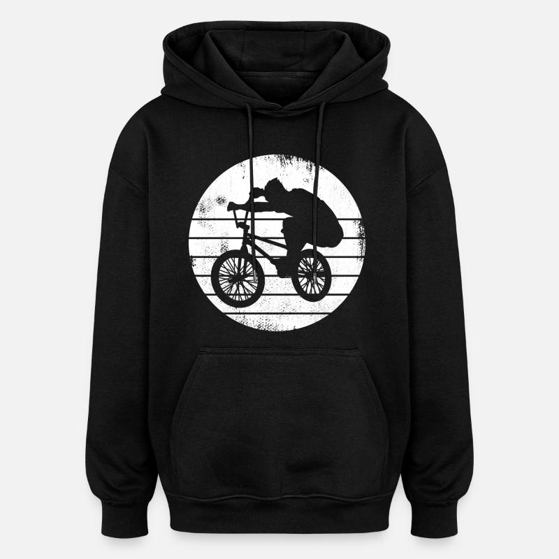 BMX Cyclist - Oversized Unisex Hoodie - black