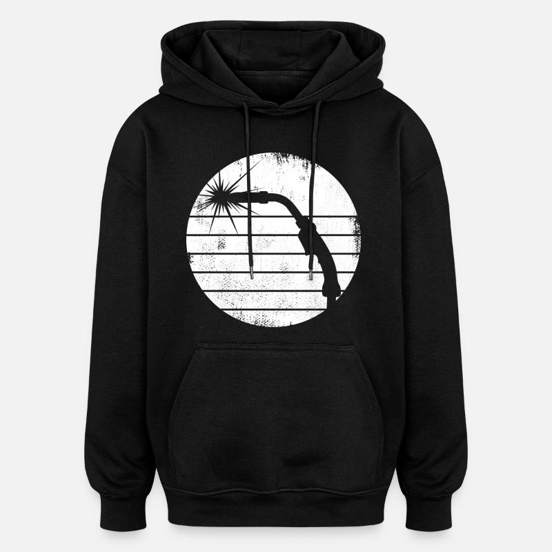 Skizze Schweißstab - Oversized Unisex Hoodie - Schwarz