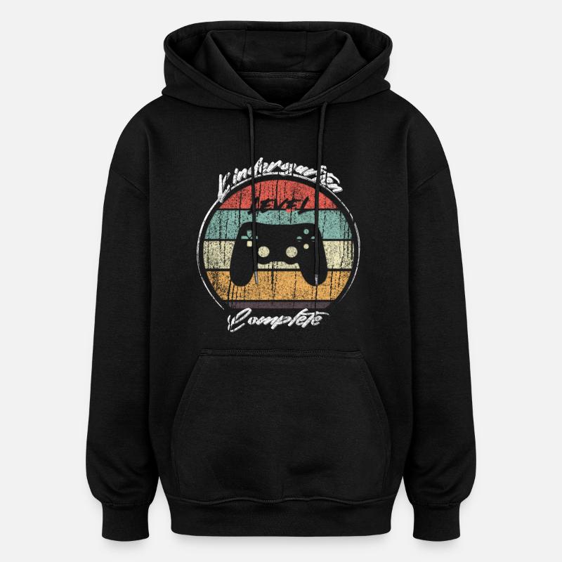 Kindergarten Level Complete Gamer - Oversized Unisex Hoodie - Schwarz