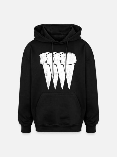 Eiswaffeln - Oversized Unisex Hoodie - Schwarz