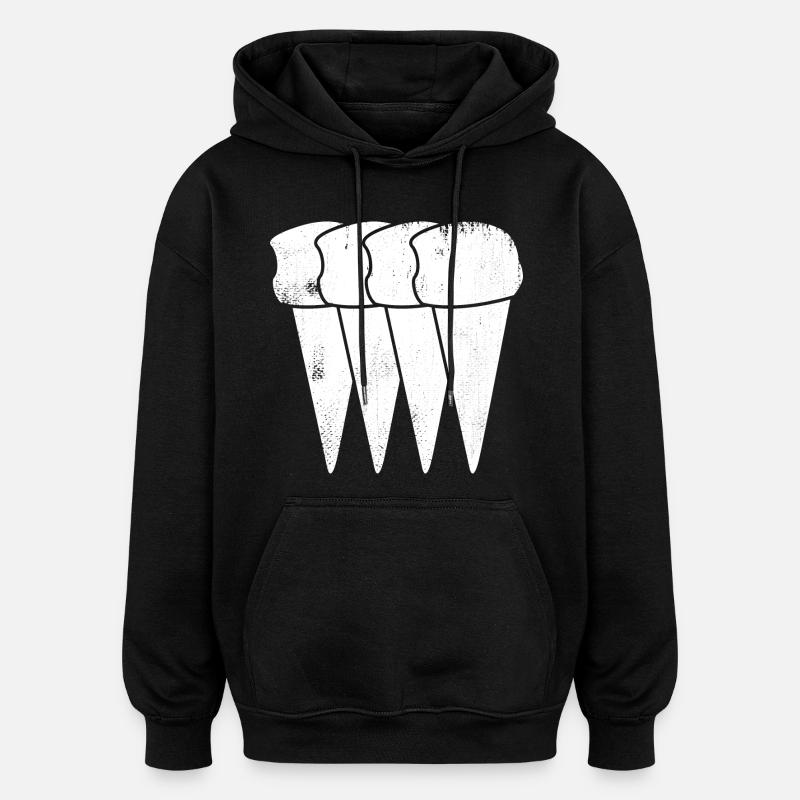 Eiswaffeln - Oversized Unisex Hoodie - Schwarz