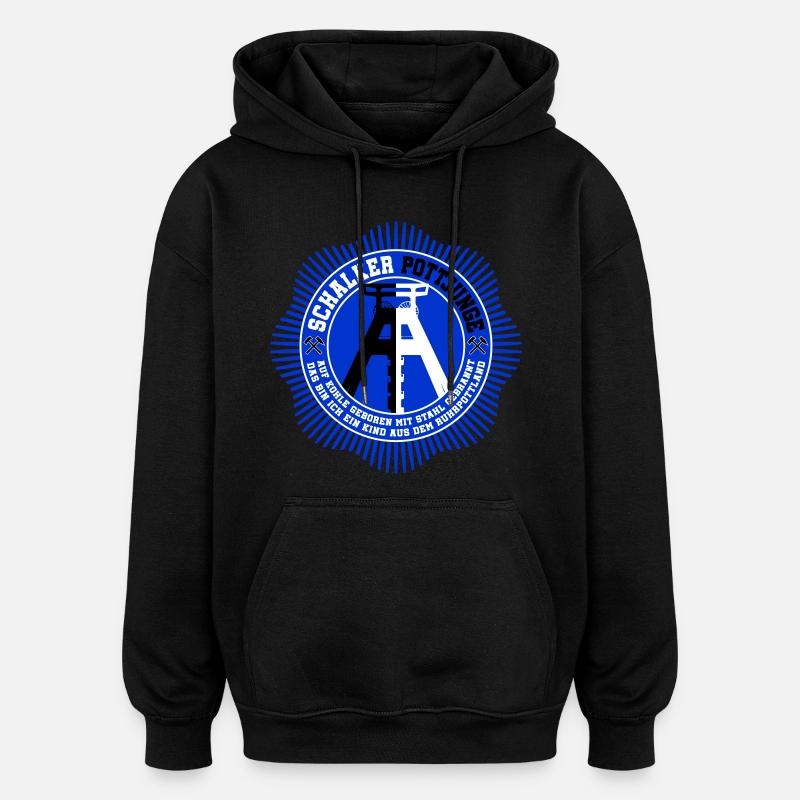 Schalker Pottjunge | Farben änderbar - Oversized Unisex Hoodie - Schwarz