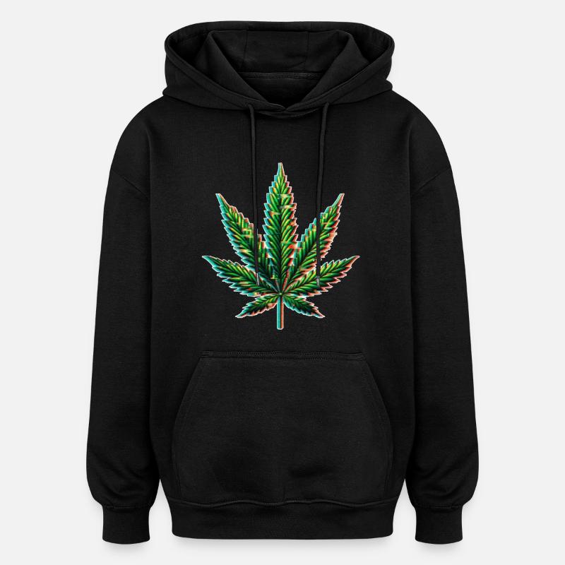 Problème de cannabis - Sweat à capuche oversize unisexe - noir