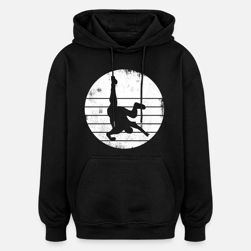 Croquis de Breakdancer - Sweat à capuche oversize unisexe - noir