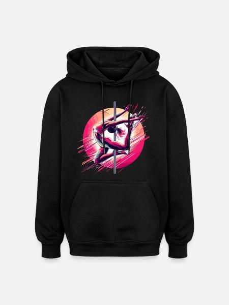 Pole Dance Dynamics Pink Gift - Oversized Unisex Hoodie - black