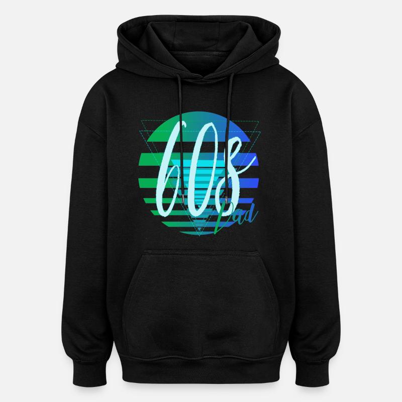 60s Dad – Retro Vater Design - Oversized Unisex Hoodie - Schwarz