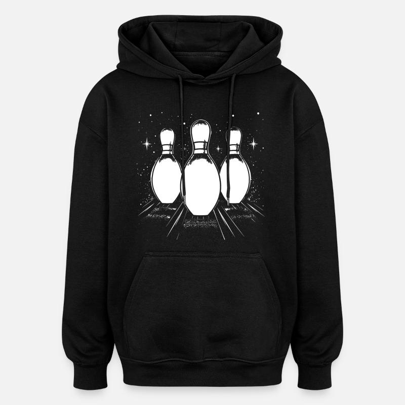 Bowling Drawing - Oversized Unisex Hoodie - black