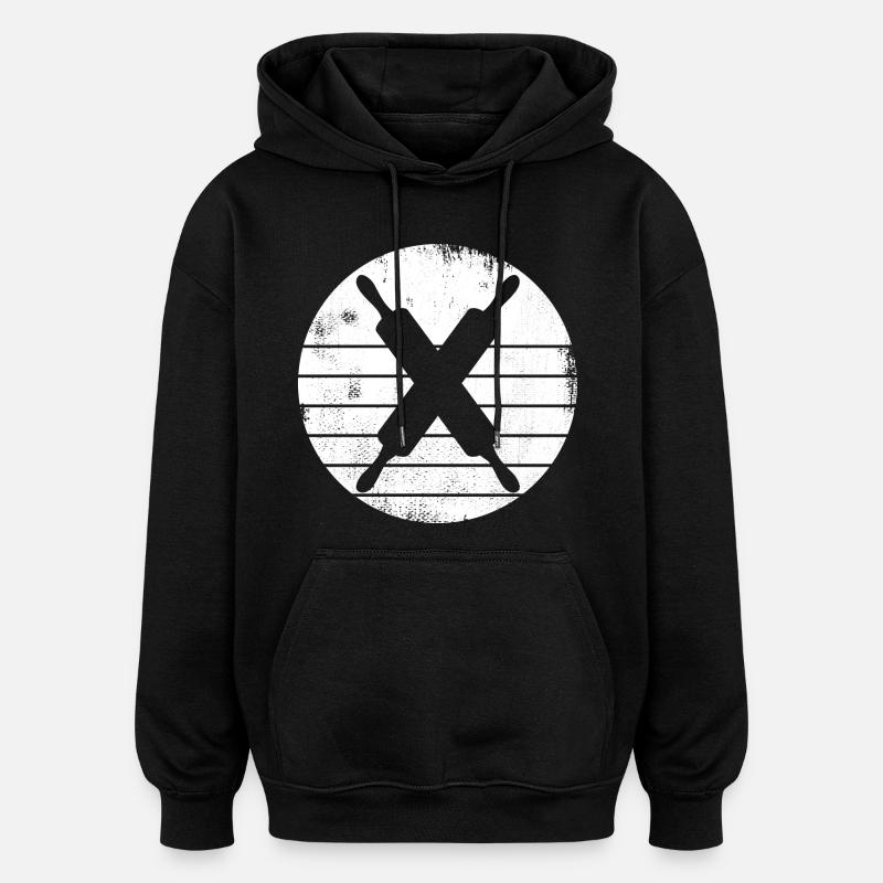 Rouleau à pâtisserie - Sweat à capuche oversize unisexe - noir