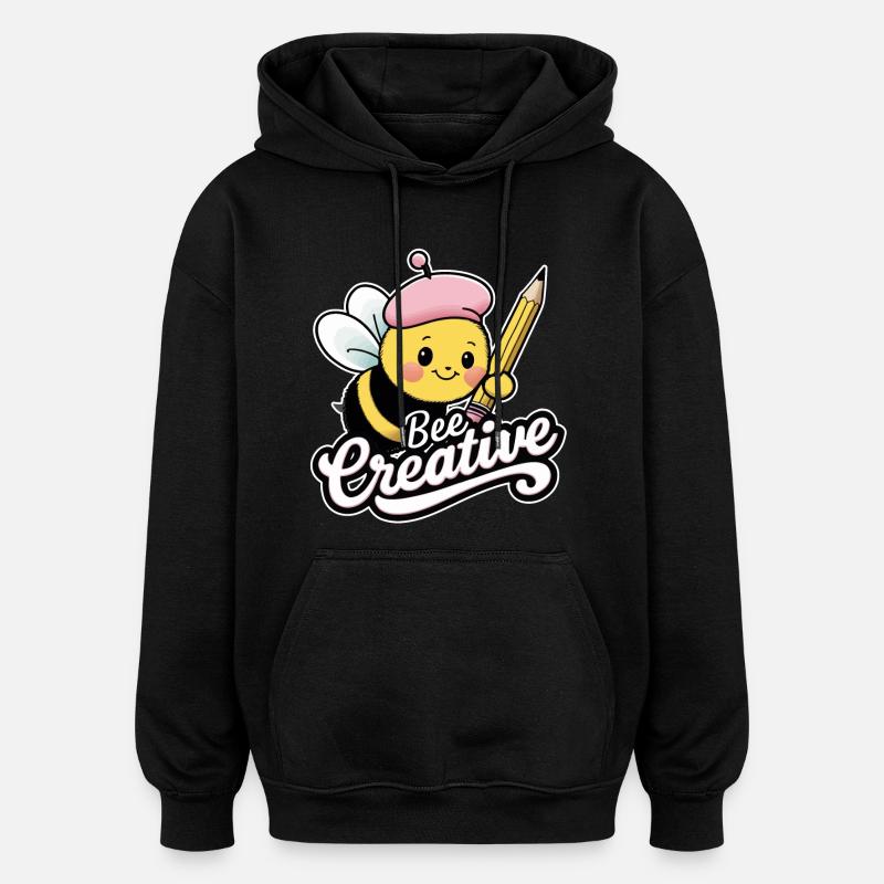 kreative Biene Bee be creative - Oversized Unisex Hoodie - Schwarz