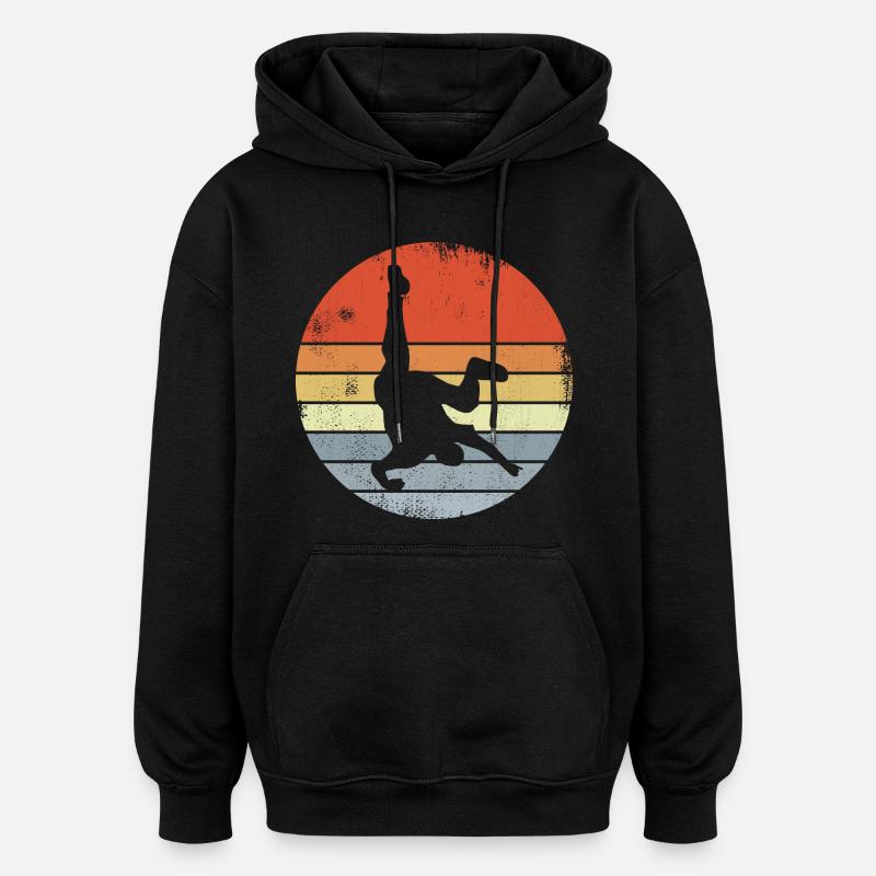 Breakdancer Disegno Vintage Look - Felpa con cappuccio unisex oversize - nero