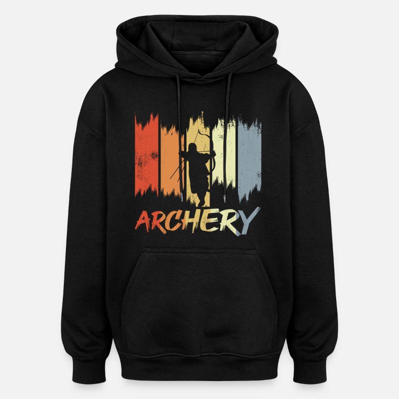 Archerie - Sweat à capuche oversize unisexe - noir