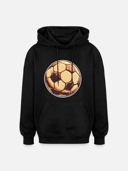 Retro Football Graphic - Oversized Unisex Hoodie - black