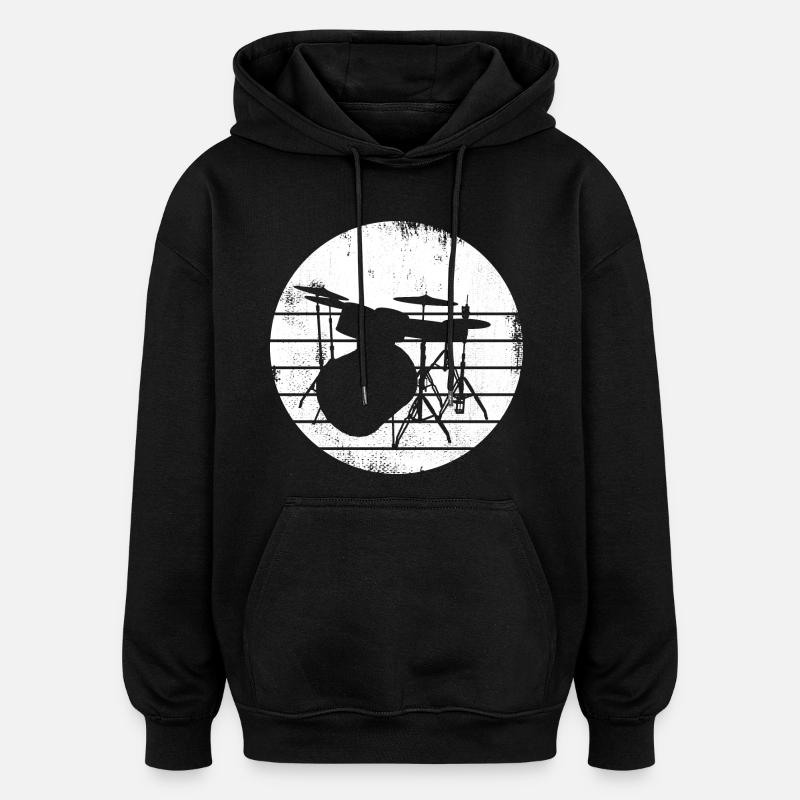 Percussion - Sweat à capuche oversize unisexe - noir