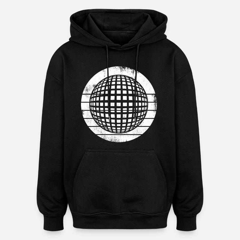 80er Disco - Oversized Unisex Hoodie - Schwarz