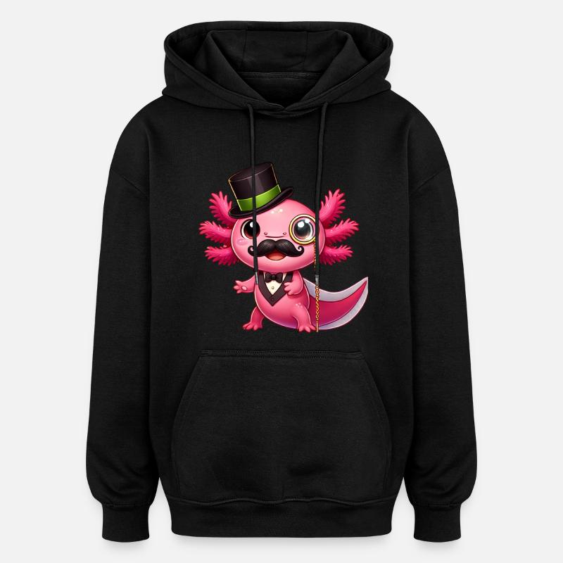 Sir Axolotl - Sweat à capuche oversize unisexe - noir