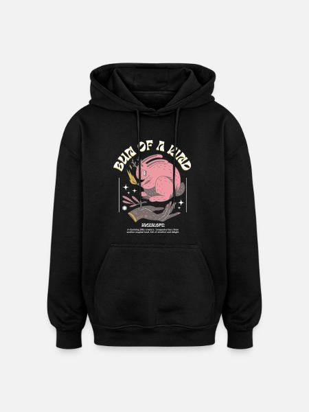Jackalope mystique – Unique et magique - Sweat à capuche oversize unisexe - noir