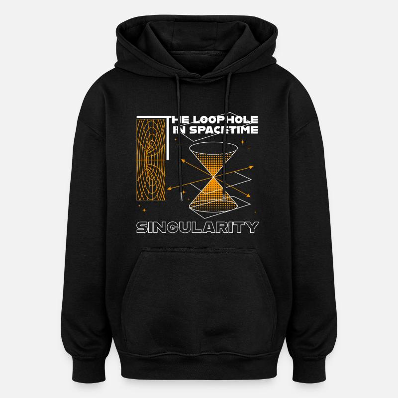 Faille dans l’espace-temps - Sweat à capuche oversize unisexe - noir