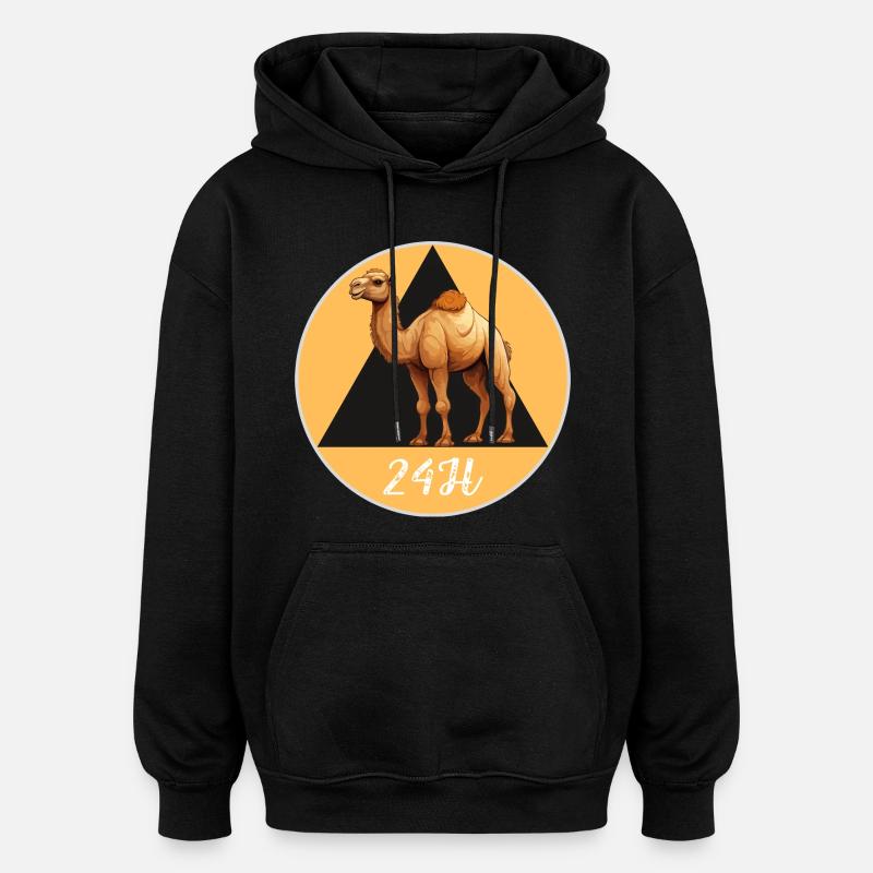Kamel 24h - Oversized Unisex Hoodie - Schwarz