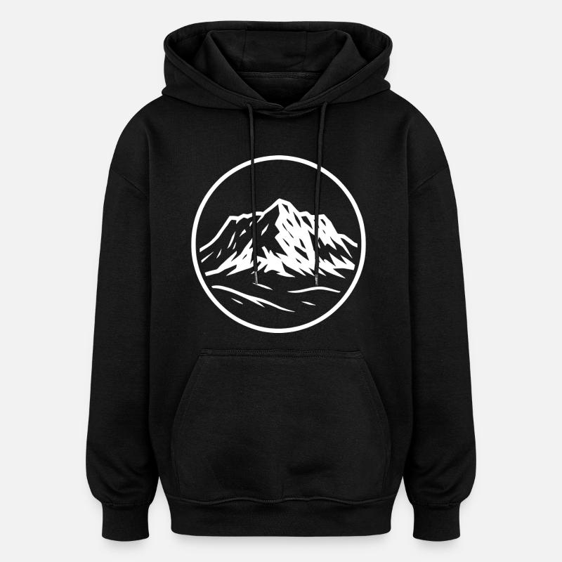 Zugspitze - Sweat à capuche oversize unisexe - noir