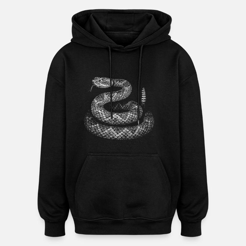 Schlange - Oversized Unisex Hoodie - Schwarz