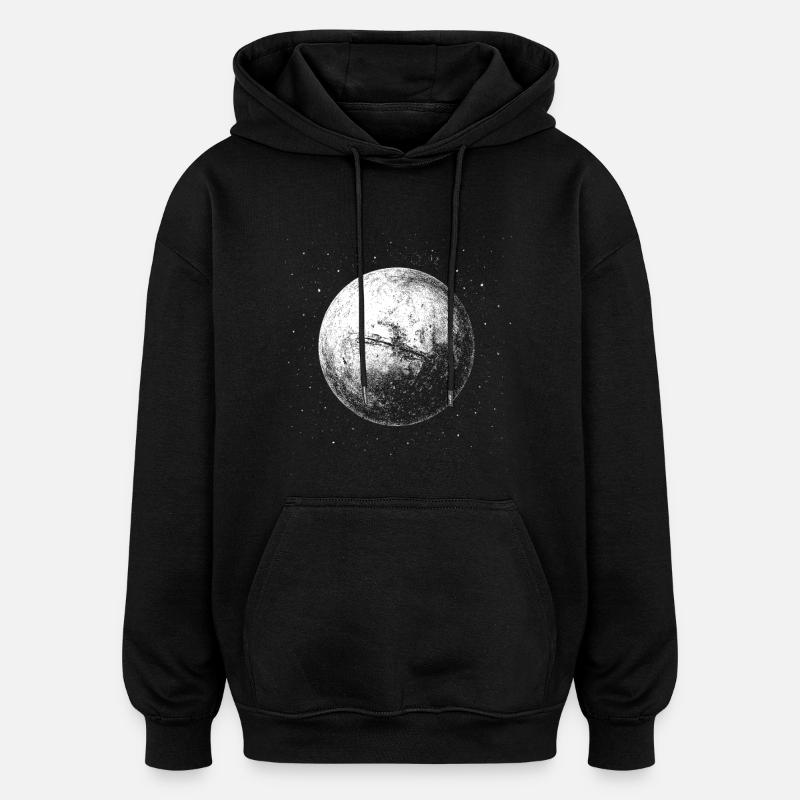 Aimant martien - Sweat à capuche oversize unisexe - noir