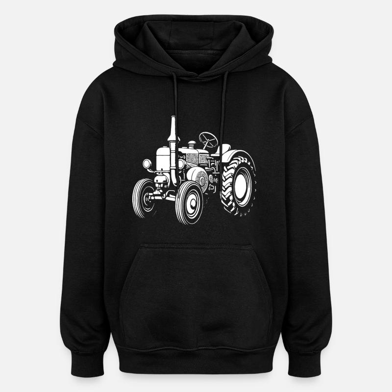 Héros nostalgique des champs - Sweat à capuche oversize unisexe - noir