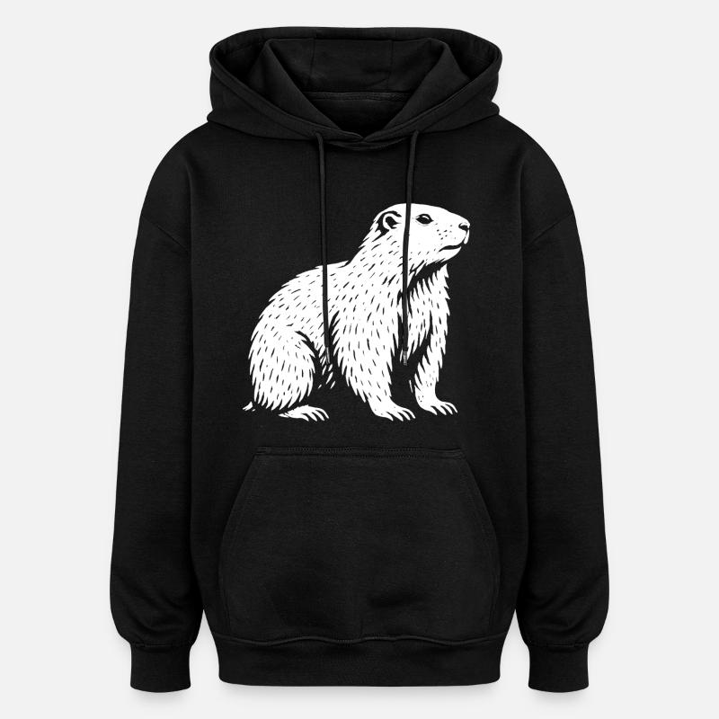 Roi de la Tranquillité Alpine - Sweat à capuche oversize unisexe - noir