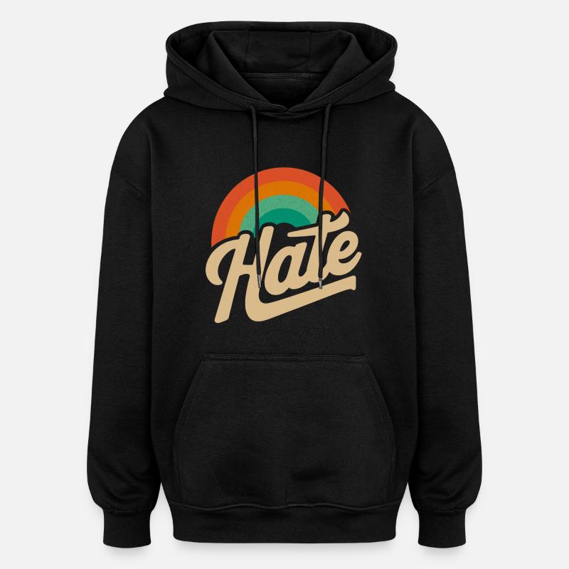 Hate aber auf eine nette weise - Oversized Unisex Hoodie - Schwarz