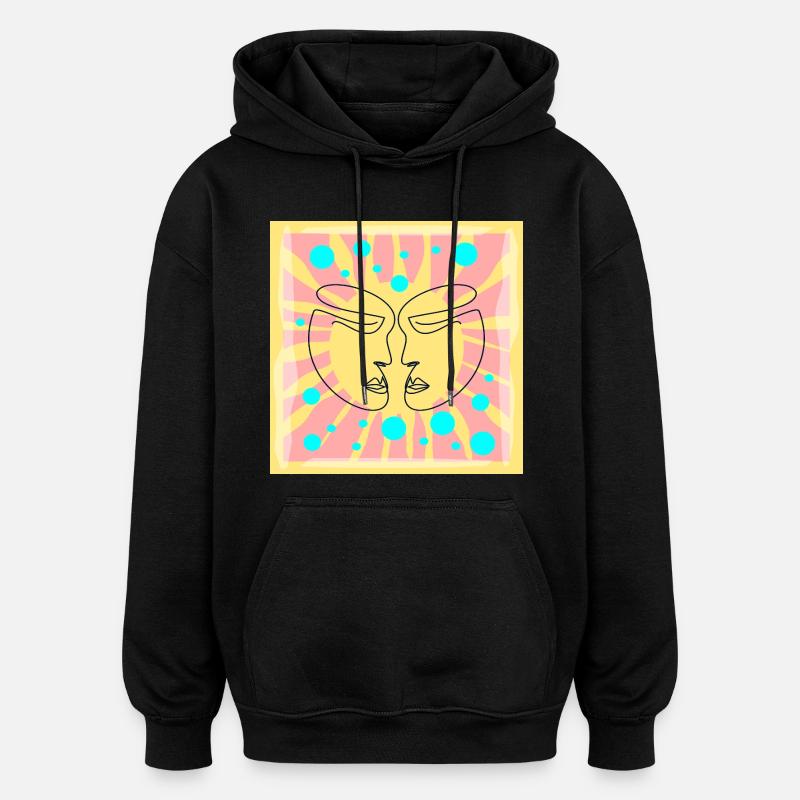 RELATION D’AMITIÉ ÉTÉ - Sweat à capuche oversize unisexe - noir