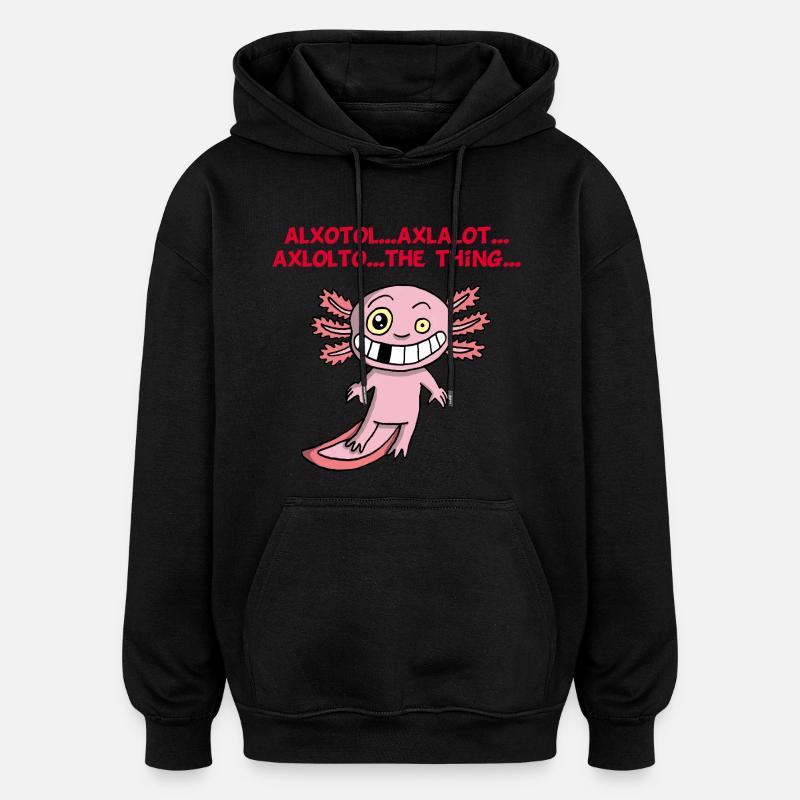 Axolotl - Sweat à capuche oversize unisexe - noir