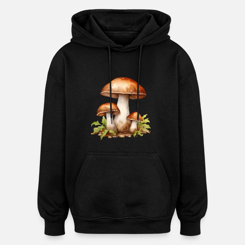 Pilzwald-Pendel - Oversized Unisex Hoodie - Schwarz