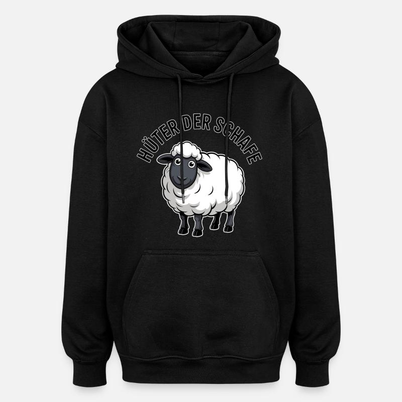 Hüter der Schafe - Oversized Unisex Hoodie - Schwarz