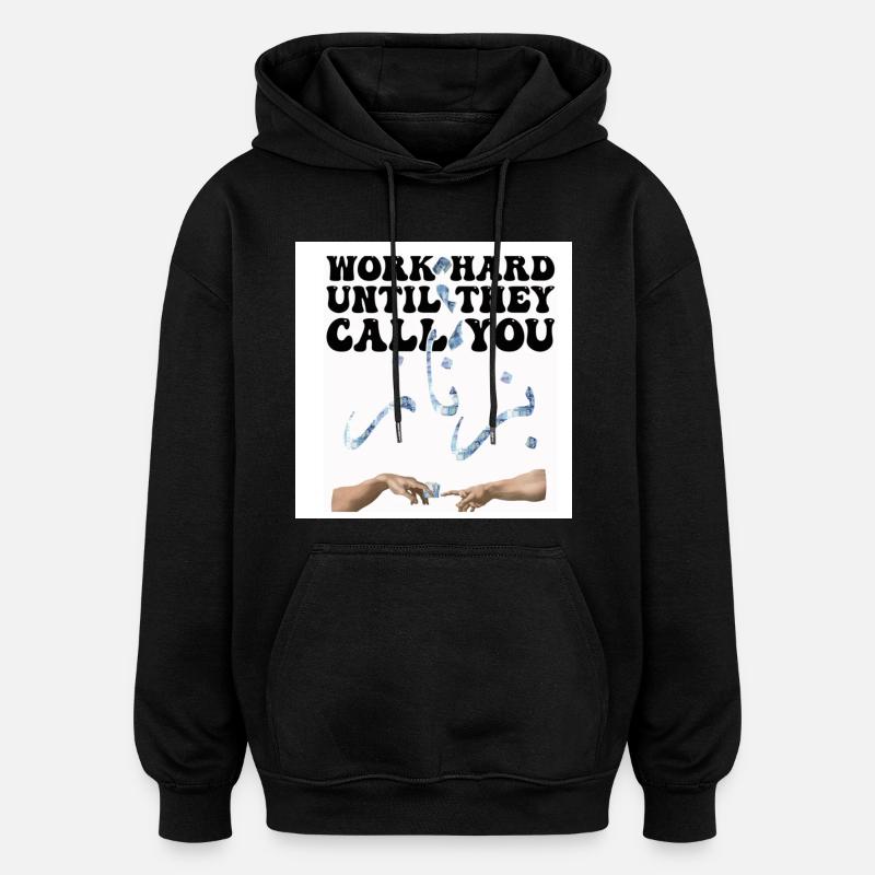 Motivation Travail Argent - Sweat à capuche oversize unisexe - noir
