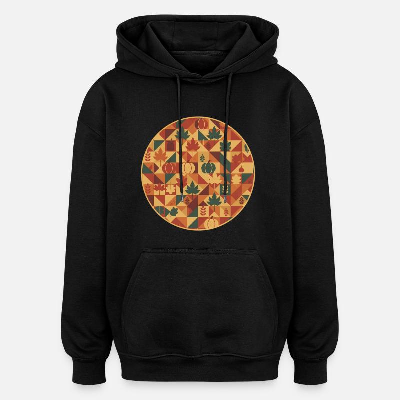 Ambiance automnale - Sweat à capuche oversize unisexe - noir