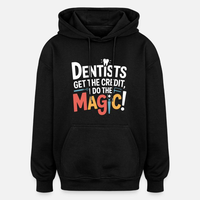 Technicien de couronne dentaire Art - Sweat à capuche oversize unisexe - noir