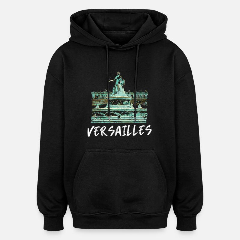 Versailles, Barocker Brunnen - Oversized Unisex Hoodie - Schwarz