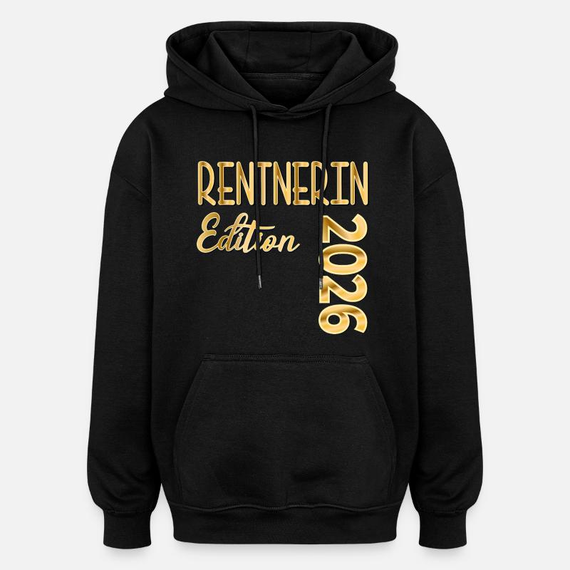 PENSJON 2026 PENSJONIST - Oversized unisex-hettegenser - svart