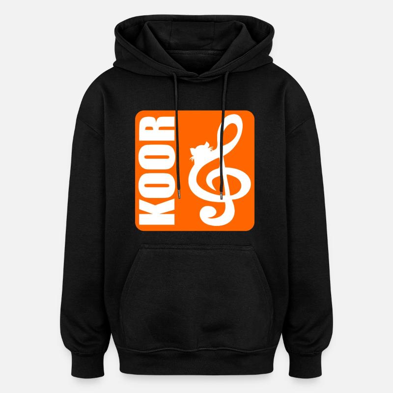 CHŒUR Chats domestiques - Sweat à capuche oversize unisexe - noir