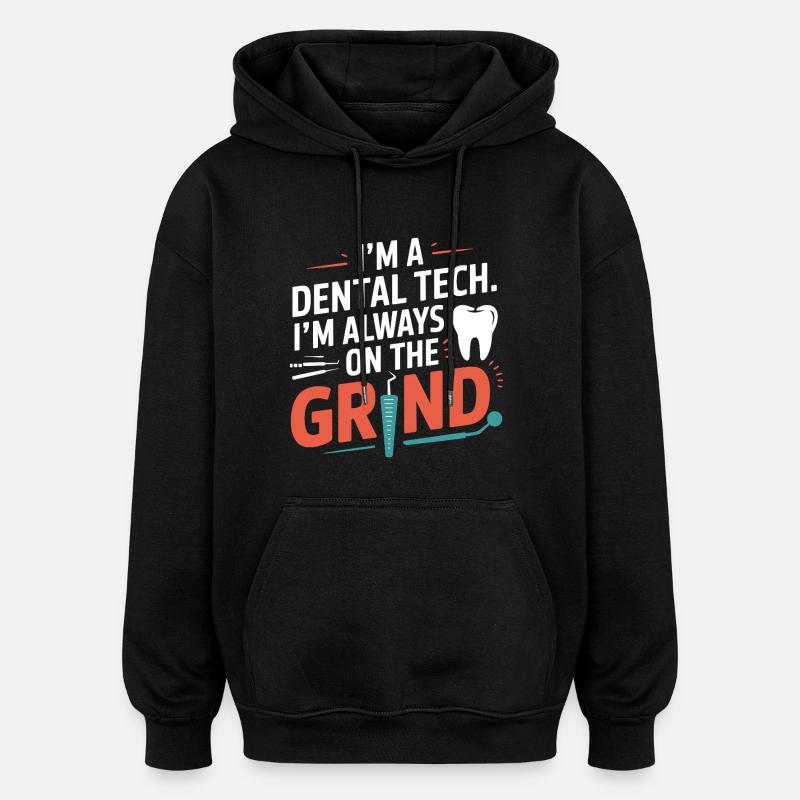 Technique de peinture céramique dentaire - Sweat à capuche oversize unisexe - noir