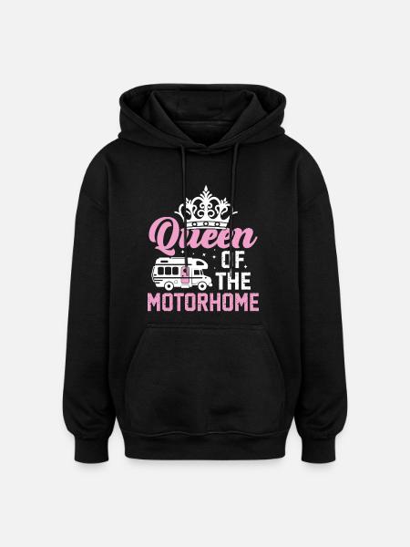 queen of the motorhome - Oversized Unisex Hoodie - black
