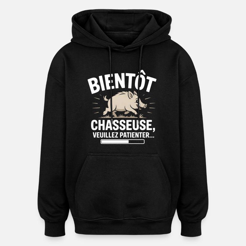 Soon to be a hunter - Oversized Unisex Hoodie - black