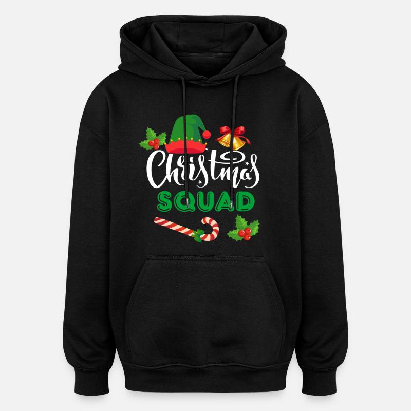 Weihnachtskader - Oversized Unisex Hoodie - Schwarz