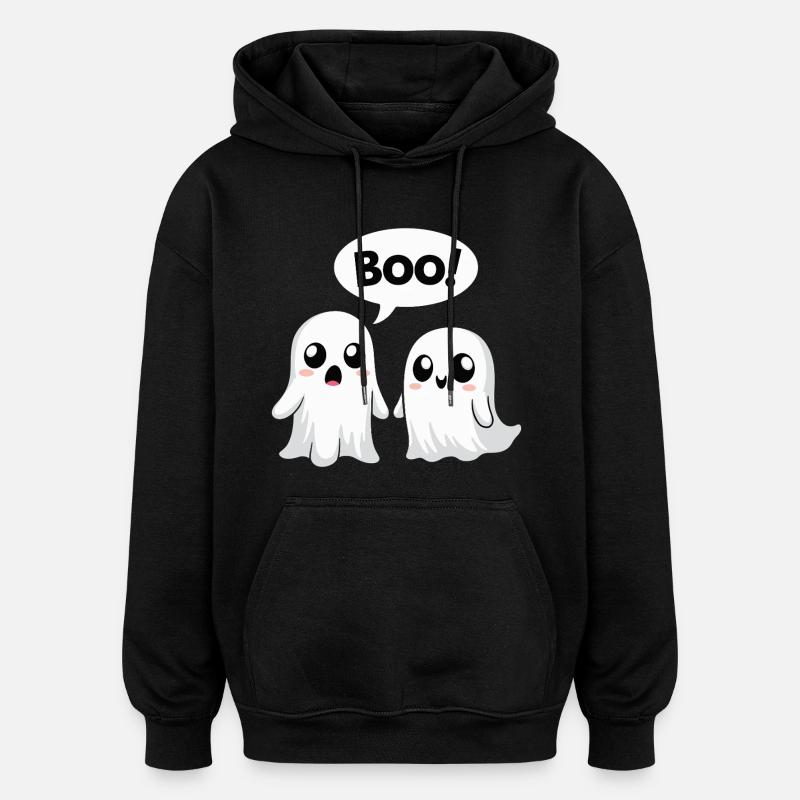 Halloween Mignon Boo Fantômes - Sweat à capuche oversize unisexe - noir