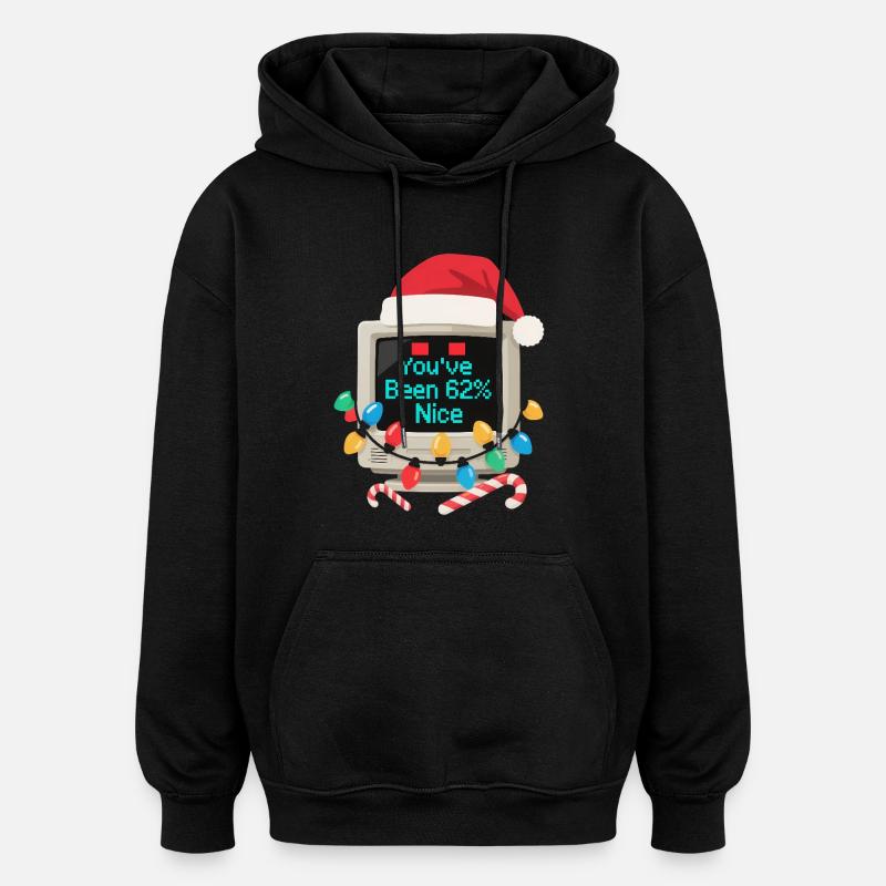 Computer Christmas AI Sarcastic Tech Gift - Oversized Unisex Hoodie - black
