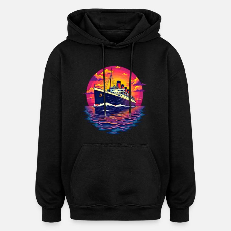 Croisière croisière - Sweat à capuche oversize unisexe - noir