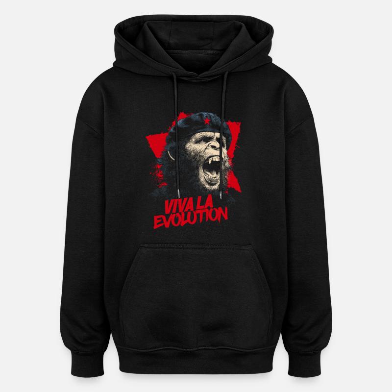 Viva La Evolution - Sweat à capuche oversize unisexe - noir