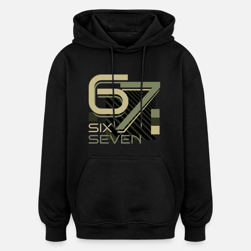 SixSeven - Sweat à capuche oversize unisexe - noir