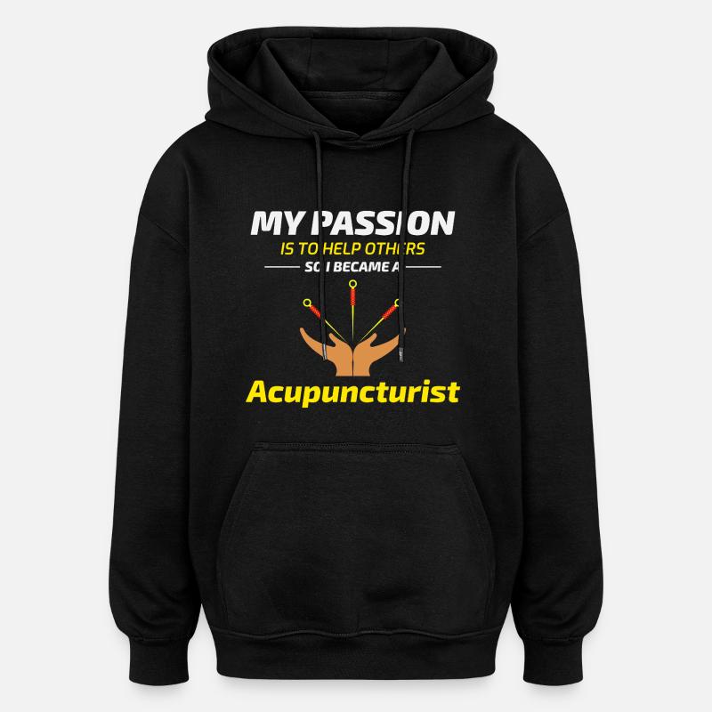 Praticien Certifié en MTC Expert Dédié - Sweat à capuche oversize unisexe - noir