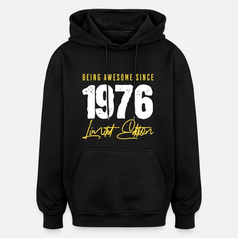 50e anniversaire 1976 - Sweat à capuche oversize unisexe - noir