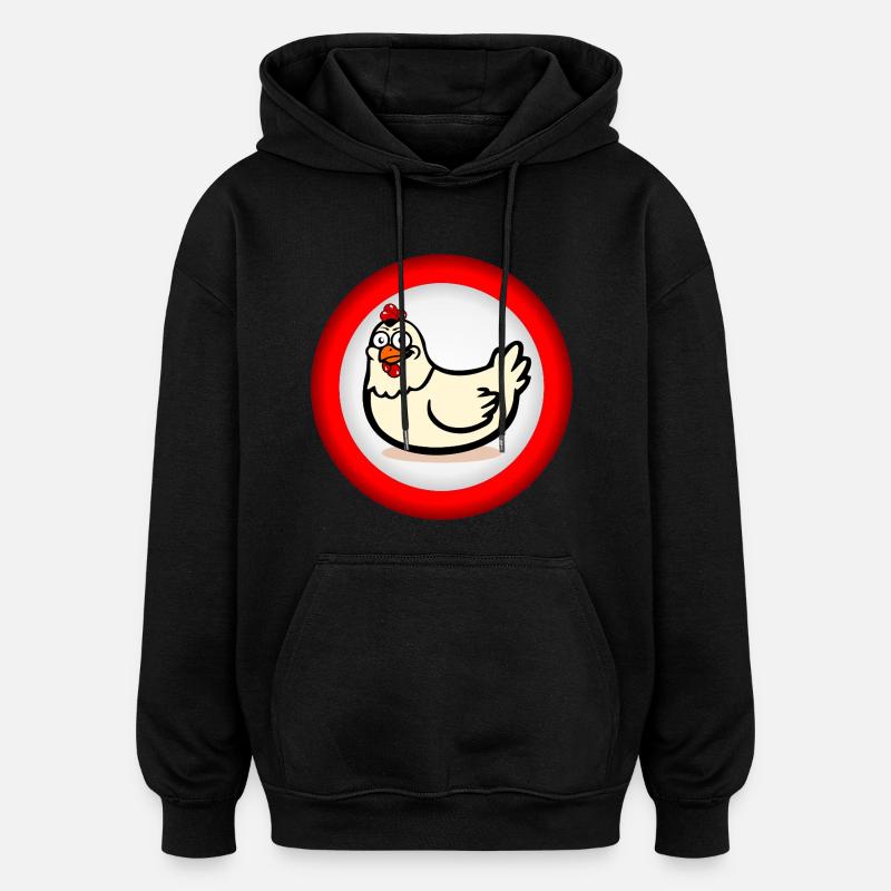 Panneau Chicken Keeping Chickens - Sweat à capuche oversize unisexe - noir